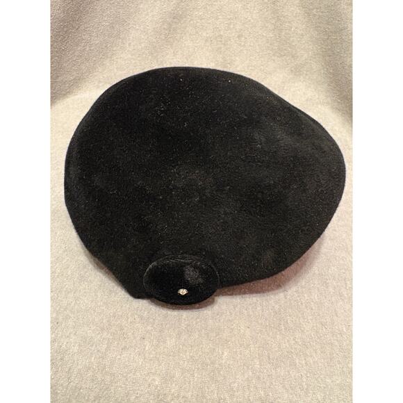 VTG 1950’s Henry Pollack, Inc. Black Genuine Velour Imported Fur Women’s Hat - Picture 6 of 12